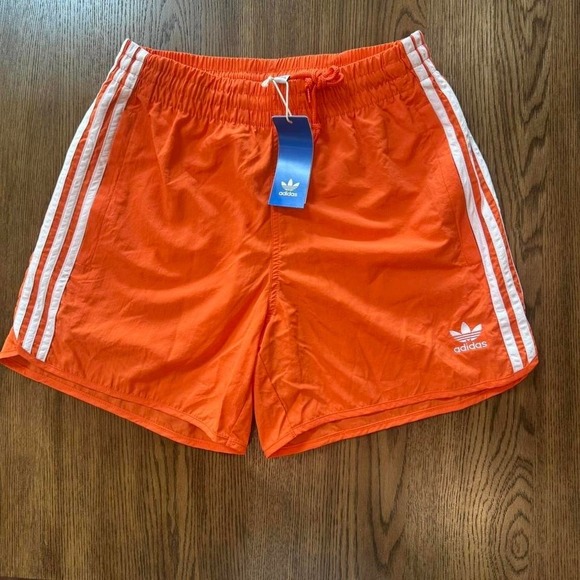 Adidas Originals 3-Stripes Swim Shorts Tennessee Orange Trefoil Logo –  NWT XL - Picture 1 of 6